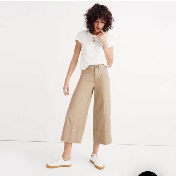 Madewell Langford Wide-Leg Crop Pants Size 32 - Picture 1 of 11